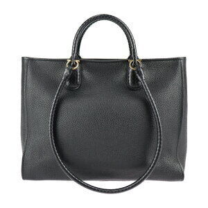 Salvatore Ferragamo GANCIO TOTE black leather shoulder bag